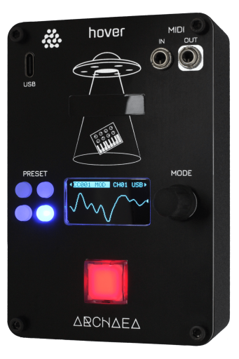 Hover MIDI beam controller 3/4 view